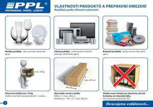 PPL zabalení zásilky - vlastnosti produktů a přepravní omezení