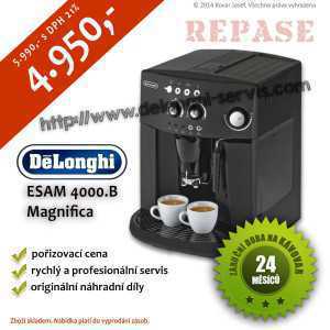 Repasovaný espresso automatický kávovar DeLonghi ESAM 4000.B Magnifica
